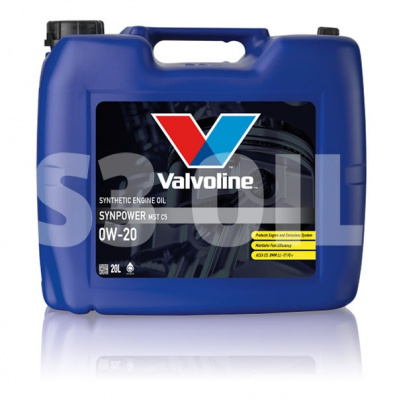 Масло Valvoline 0W20 SYNPOWER MST C5 20 L