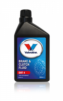 Жидкость тормозная Valvoline DOT 4 BRAKE & CLUTCH FLUID 24/0,5 L